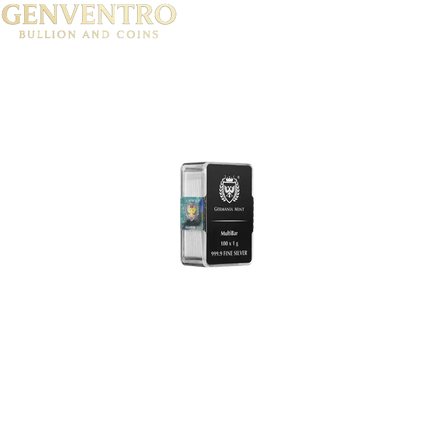 Germania Mint Silver MultiBar 100 X 1 G Silver Bars Brand New Sealed Genventro