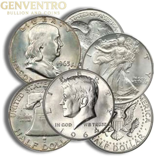 $1 FV 90% Silver Half Dollar (Pre-1965) Genventro Bullion and Coins