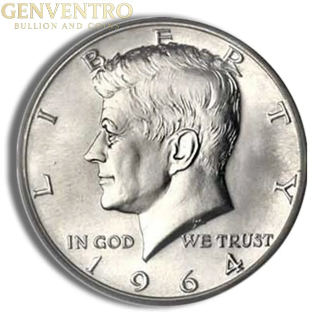 $1 FV 90% Silver 1964 Kennedy Half Dollars Genventro Bullion and Coins