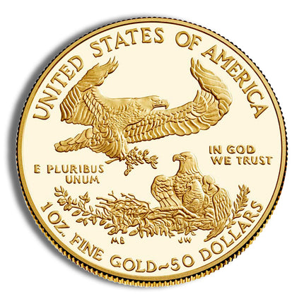 1 oz proof gold eagle box/coa (date varies)