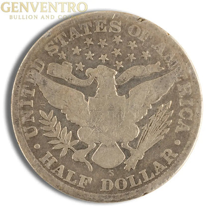 $1 FV 90% Silver Barber Half Dollars - Avg Circ Genventro Bullion and Coins