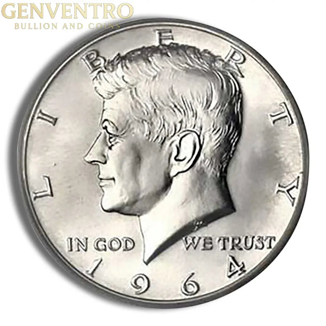 $1 FV 90% Silver 1964 Kennedy Half Dollars - BU Genventro Bullion and Coins