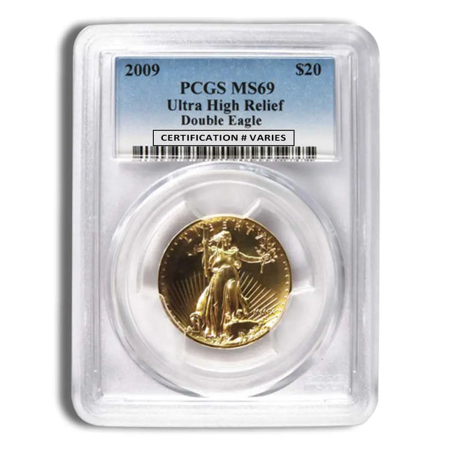 2009 Ultra High Relief Double Eagle Gold Coin PCGS MS69 Genventro Bullion and Coins