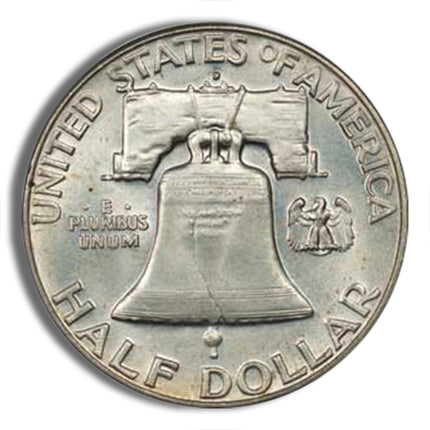 $1 fv 90% silver franklin half dollars bu