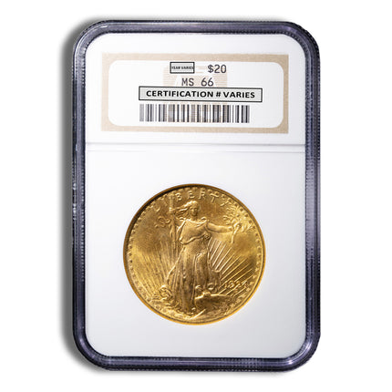 $20 gold saint gaudens double eagle ngc ms66