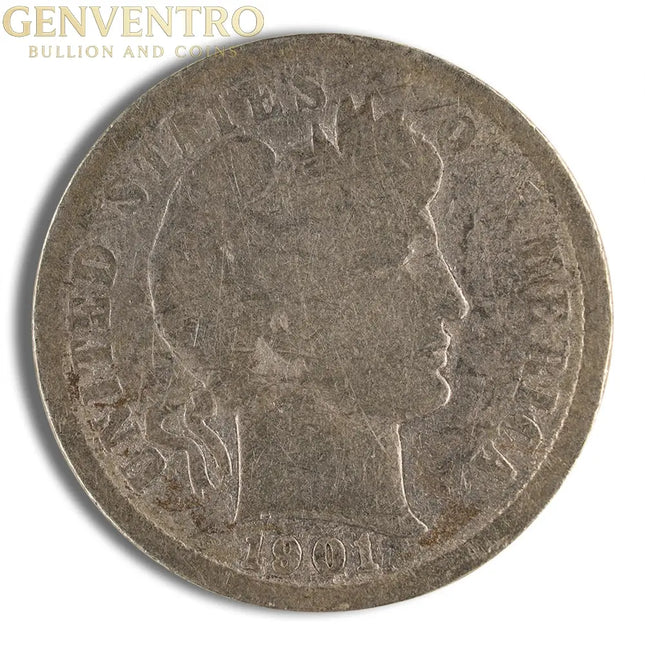 $1 FV 90% Silver Barber Dimes - Avg Circ Genventro Bullion and Coins