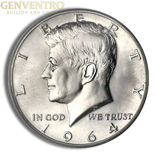 $1 FV 90% Silver 1964 Kennedy Half Dollars - AU Genventro Bullion and Coins