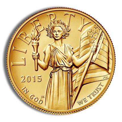 2015 w liberty high relief gold coin (w/box &amp; coa)