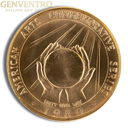 1/2 oz U.S. Mint Commemorative Arts Gold Medal Genventro Bullion and Coins