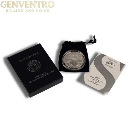 2006-W Burnished Silver Eagle with Box & COA Genventro Bullion and Coins