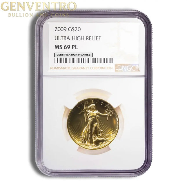 2009 Ultra High Relief Double Eagle Gold Coin NGC MS69 PL Genventro Bullion and Coins