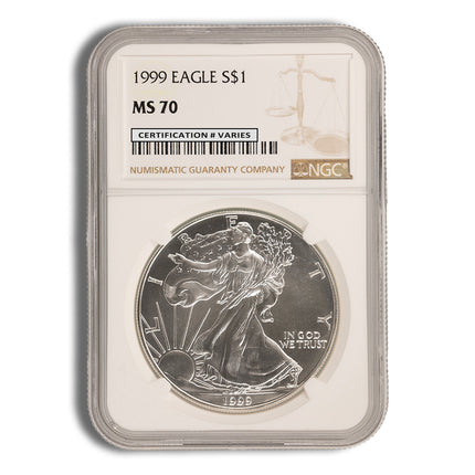 1999 silver eagle ngc ms70