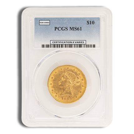 $10 gold liberty eagle pcgs ms61