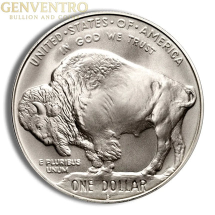 2001-D $1 Silver Buffalo Commem - BU (w/Box & COA) Genventro Bullion and Coins