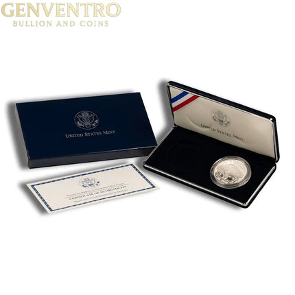 2001-P $1 Silver Buffalo Commem - Proof (w/Box & COA) Genventro Bullion and Coins