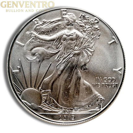 2019-W Burnished Silver Eagle with Box & COA Genventro Bullion and Coins