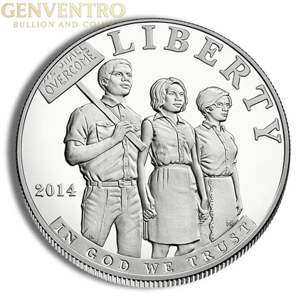 2014-P $1 Civil Rights Act Silver Commem - Proof Genventro Bullion and Coins