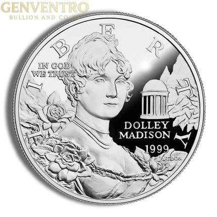 1999-P $1 Dolley Madison Silver Commem - Proof Genventro Bullion and Coins