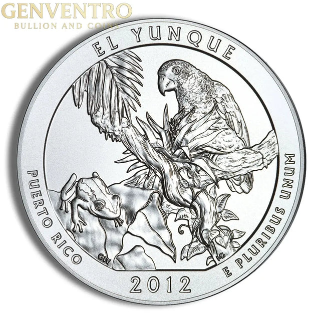 2012 5 oz ATB El Yunque Silver Coin - BU Genventro Bullion and Coins