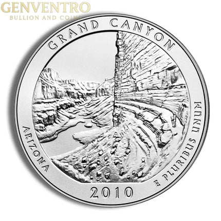 2010-P 5 oz ATB Grand Canyon Silver Coin - Burnished (Cap Only) Genventro Bullion and Coins