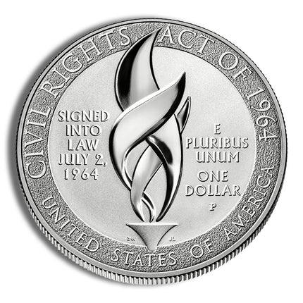 2014 p $1 civil rights act silver commem proof