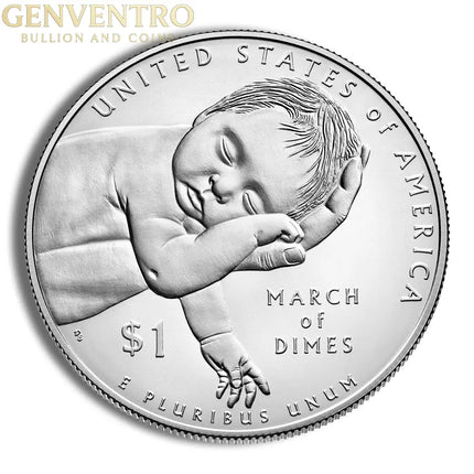 2015-P $1 March of Dimes Silver Commem - BU Genventro Bullion and Coins