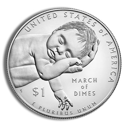 2015 p $1 march of dimes silver commem bu