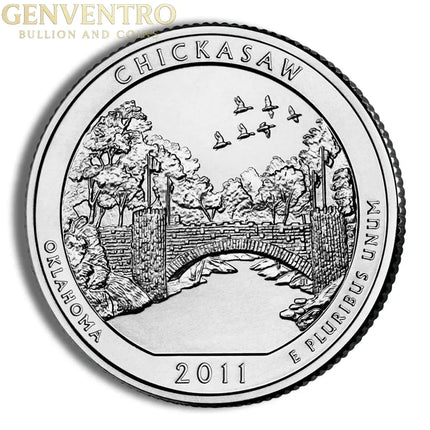 2011-P 5 oz ATB Chickasaw Silver Coin NGC SP70 Genventro Bullion and Coins