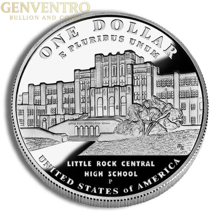2007-P $1 Little Rock, Deseg Silver Commem - Proof Genventro Bullion and Coins