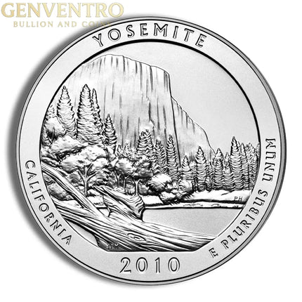 2010-P 5 oz ATB Yosemite Silver Coin - Burnished (Cap Only) Genventro Bullion and Coins