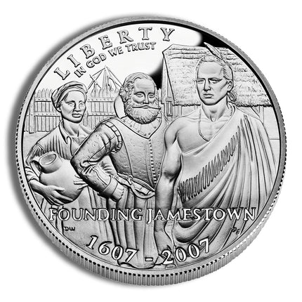 2007 p $1 jamestown silver commem proof