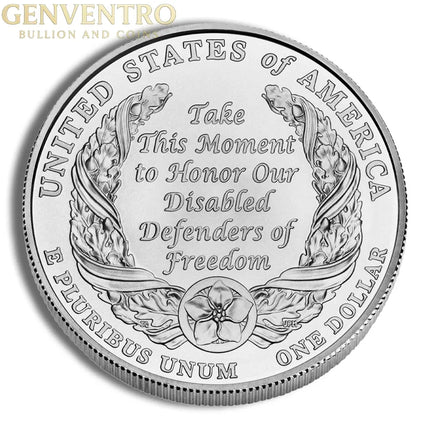 2010-W $1 Disabled Veterans Silver Commem - BU Genventro Bullion and Coins