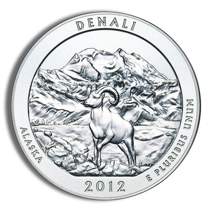 2012-P 5 oz ATB Denali Silver Coin - Burnished (Cap Only) Genventro Bullion and Coins