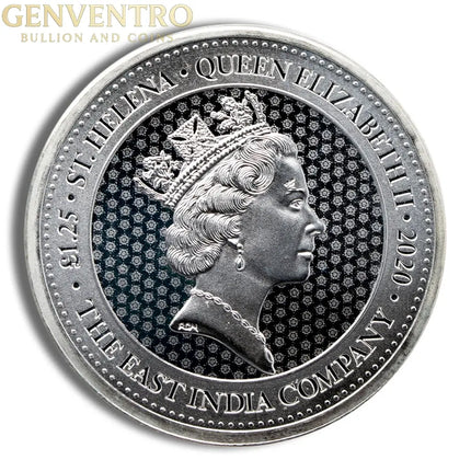 1.25 oz St. Helena Rose Crown Silver Coin (Year Varies) Genventro Bullion and Coins