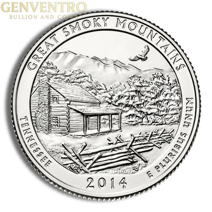 2014-P 5 oz ATB Great Smoky Mts. Silver Coin NGC SP70 Genventro Bullion and Coins