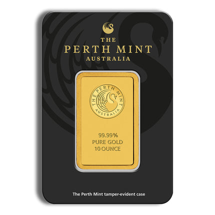 10 oz gold bar perth mint (carded)