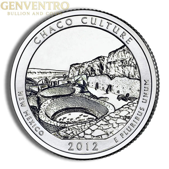 2012 5 oz ATB Chaco Culture Silver Coin - BU Genventro Bullion and Coins