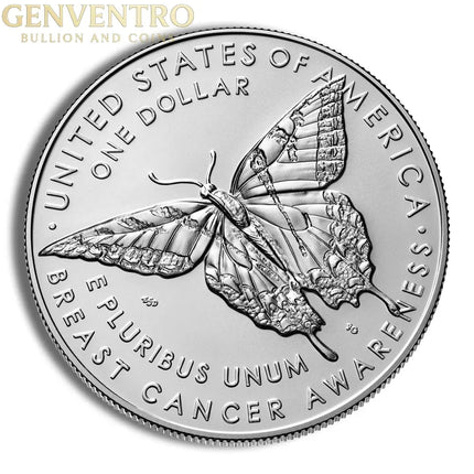 2018-P $1 Breast Cancer Awareness Silver Commem - BU Genventro Bullion and Coins