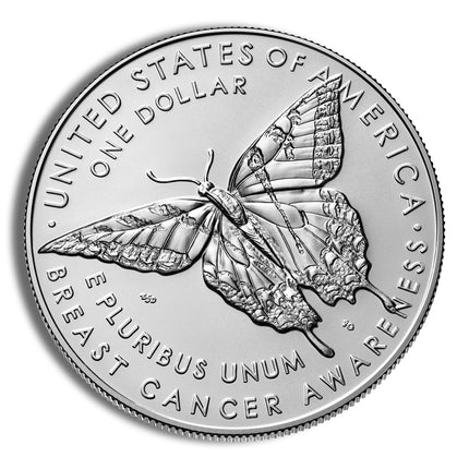 2018 p $1 breast cancer awareness silver commem bu