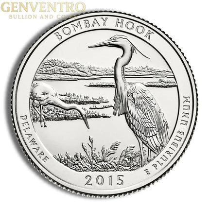2015-P 5 oz ATB Bombay Hook Silver Coin NGC SP70 Genventro Bullion and Coins