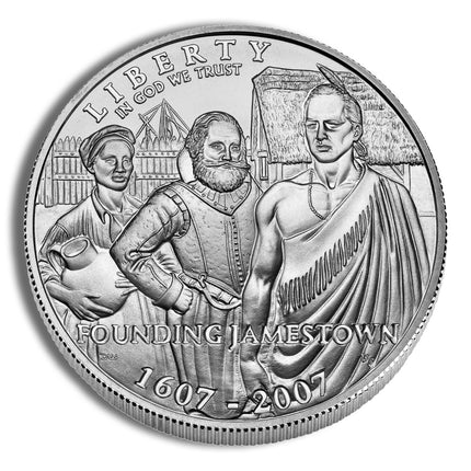 2007 p $1 jamestown silver commem bu