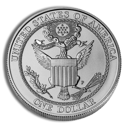 2008 p $1 bald eagle silver commem bu