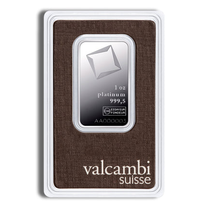1 oz platinum bar valcambi (carded)