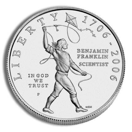 2006 p $1 franklin scientist silver commem bu
