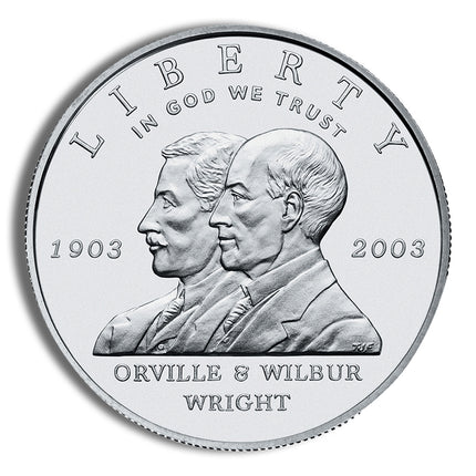 2003 p $1 first flight silver commem bu