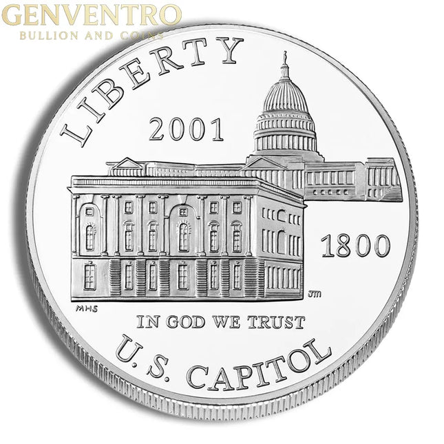 2001-P $1 Capitol Visitor Center Silver Commem - BU Genventro Bullion and Coins
