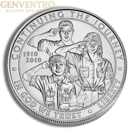 2010-P $1 Boy Scouts Silver Commem - BU Genventro Bullion and Coins