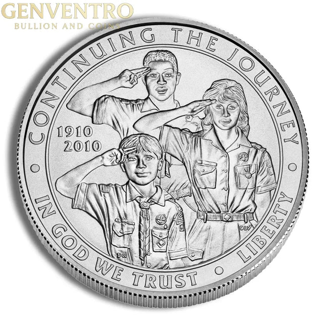 2010-P $1 Boy Scouts Silver Commem - BU Genventro Bullion and Coins