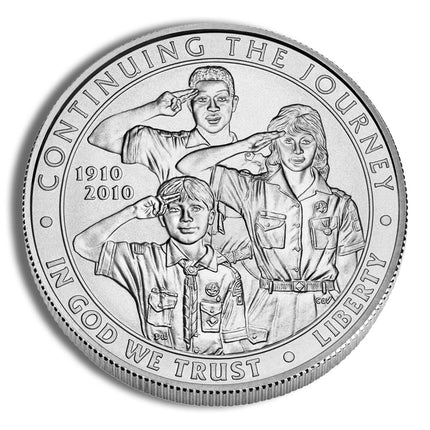 2010 p $1 boy scouts silver commem bu