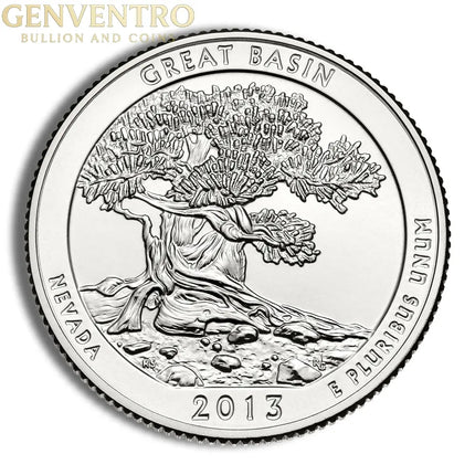 2013-P 5 oz ATB Great Basin Silver Coin NGC SP70 Genventro Bullion and Coins